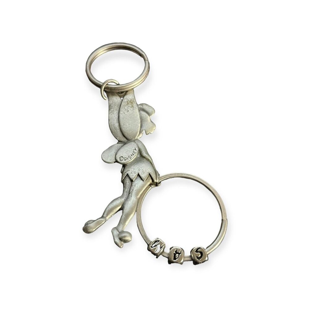 Disney Tinkerbell Pewter Keychain Namesake for SAM - Picture 2 of 2